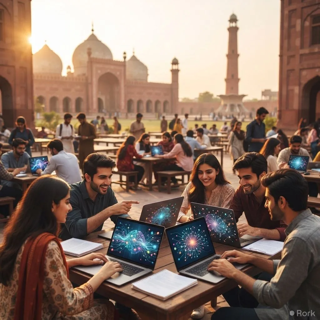 AI-generated illustration: Pakistani University Students Receive Complimentary One-Year Subscription to Google AI Plus