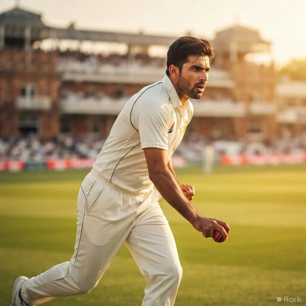 AI-generated illustration: Mohammad Abbas Claims 900 First-Class Wickets, Becomes 5th-Highest of 21st Century