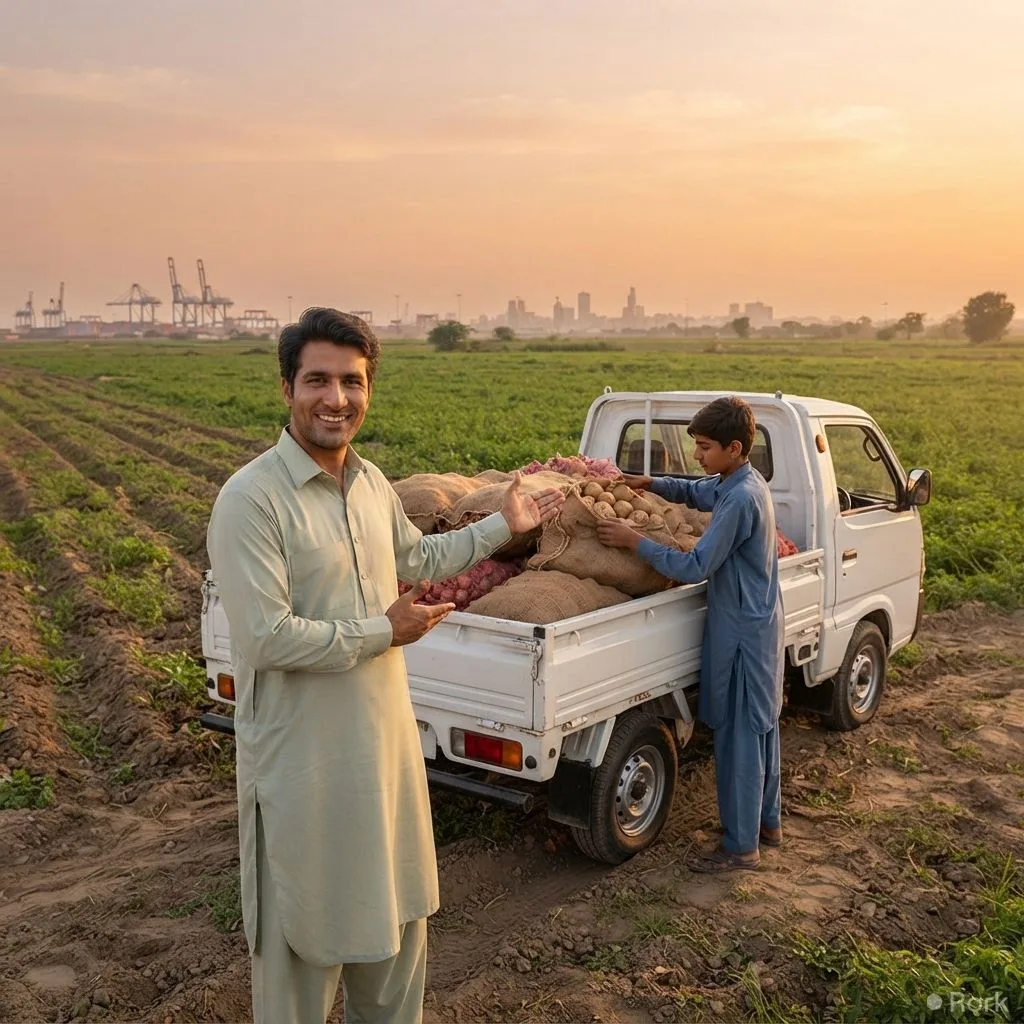 AI-generated illustration: BankIslami launches Shariah-compliant Agri Vehicle Finance for farmers to boost agriculture