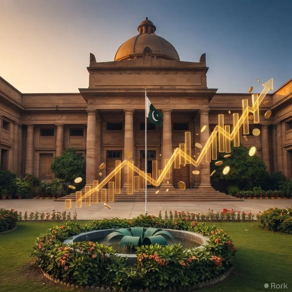AI-generated illustration: SBP Records Rs 1.99 Trillion Profit FY2025-26, Down From Rs 2.5 Trillion.
