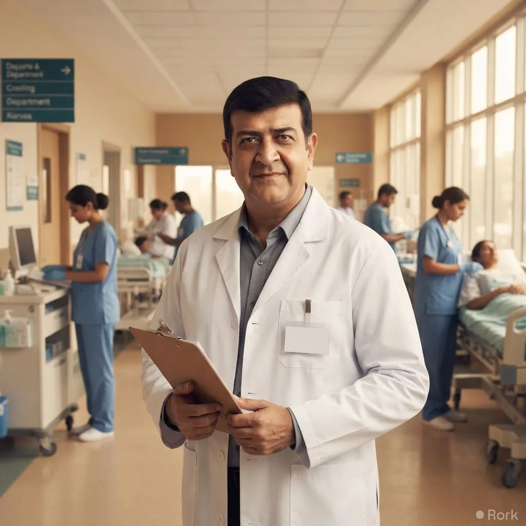 AI-generated illustration: New PIMS Executive Director Dr Salman vows patient‑safety measures after heavy load incidents