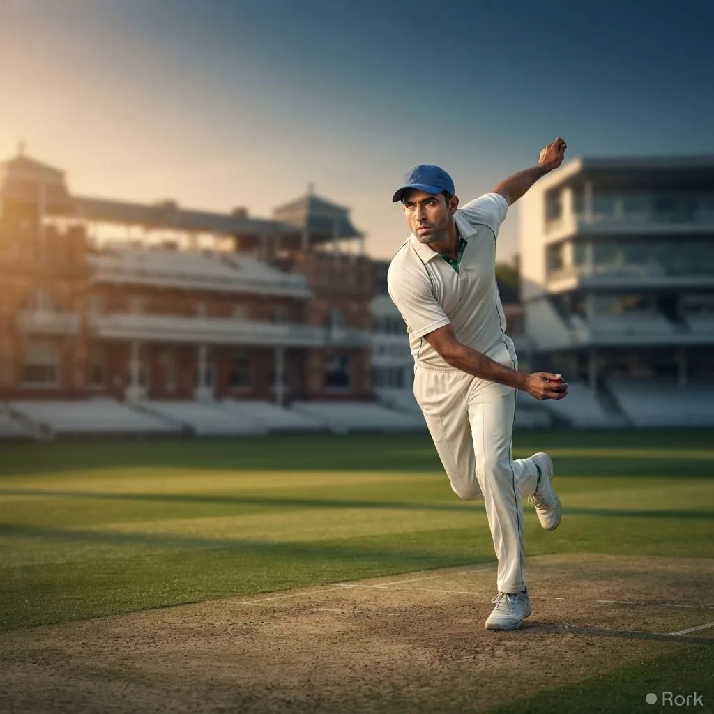 AI-generated illustration: Mohammad Abbas Takes 17 Wickets in Four Lord's Innings at 11.41 Average