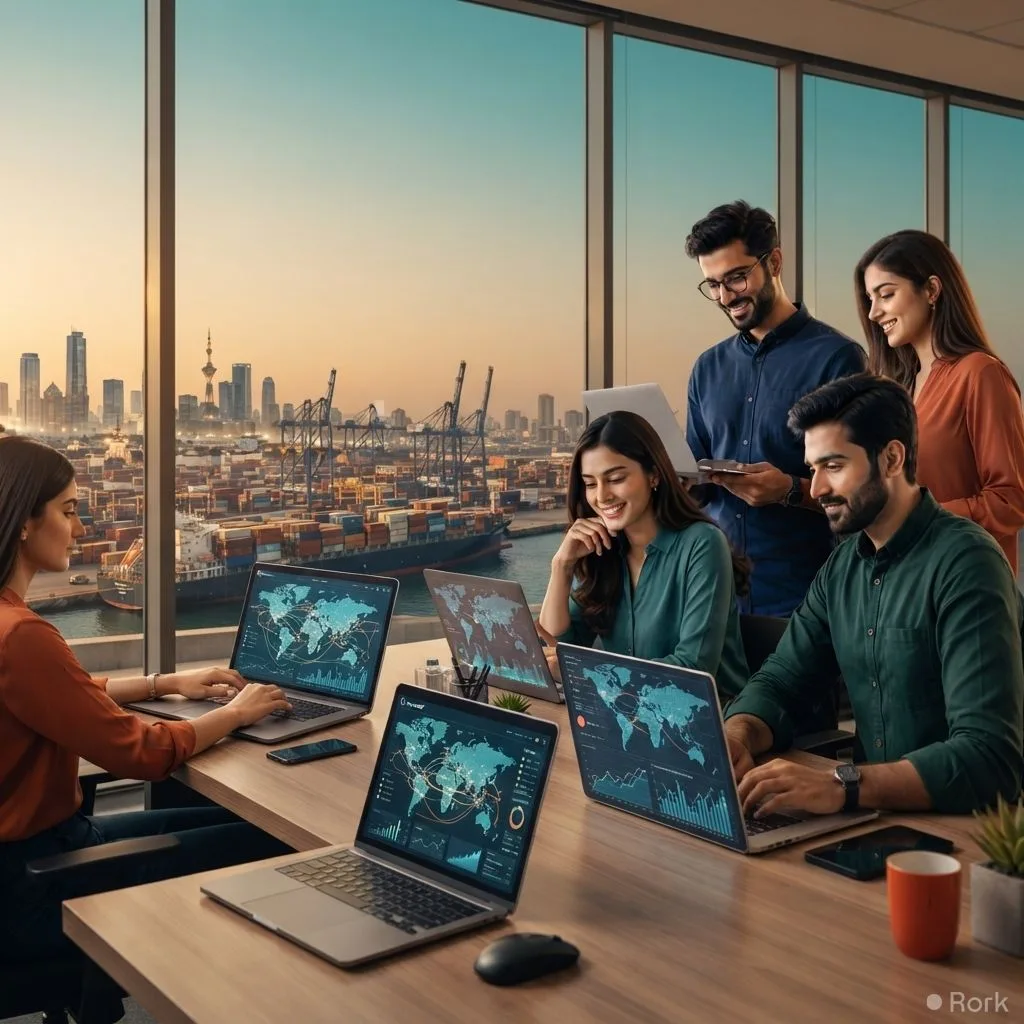 AI-generated illustration: Payoneer Reports Global Payouts Help Pakistan’s SMBs Boost Competitiveness and Generate $2.91 B Trade Surplus in 2025‑26