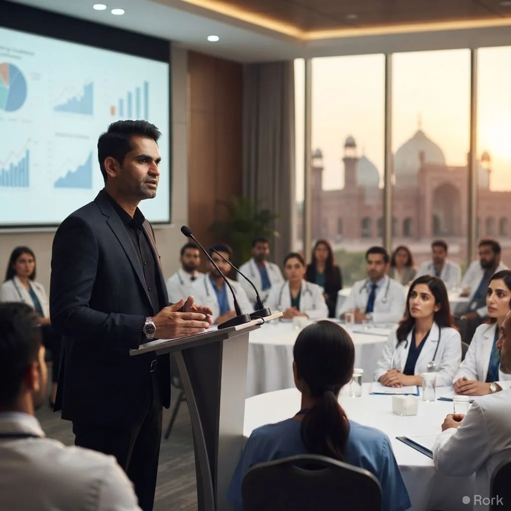 AI-generated illustration: Health experts in Lahore urge treating obesity as a chronic disease and expanding medical care in Pakistan
