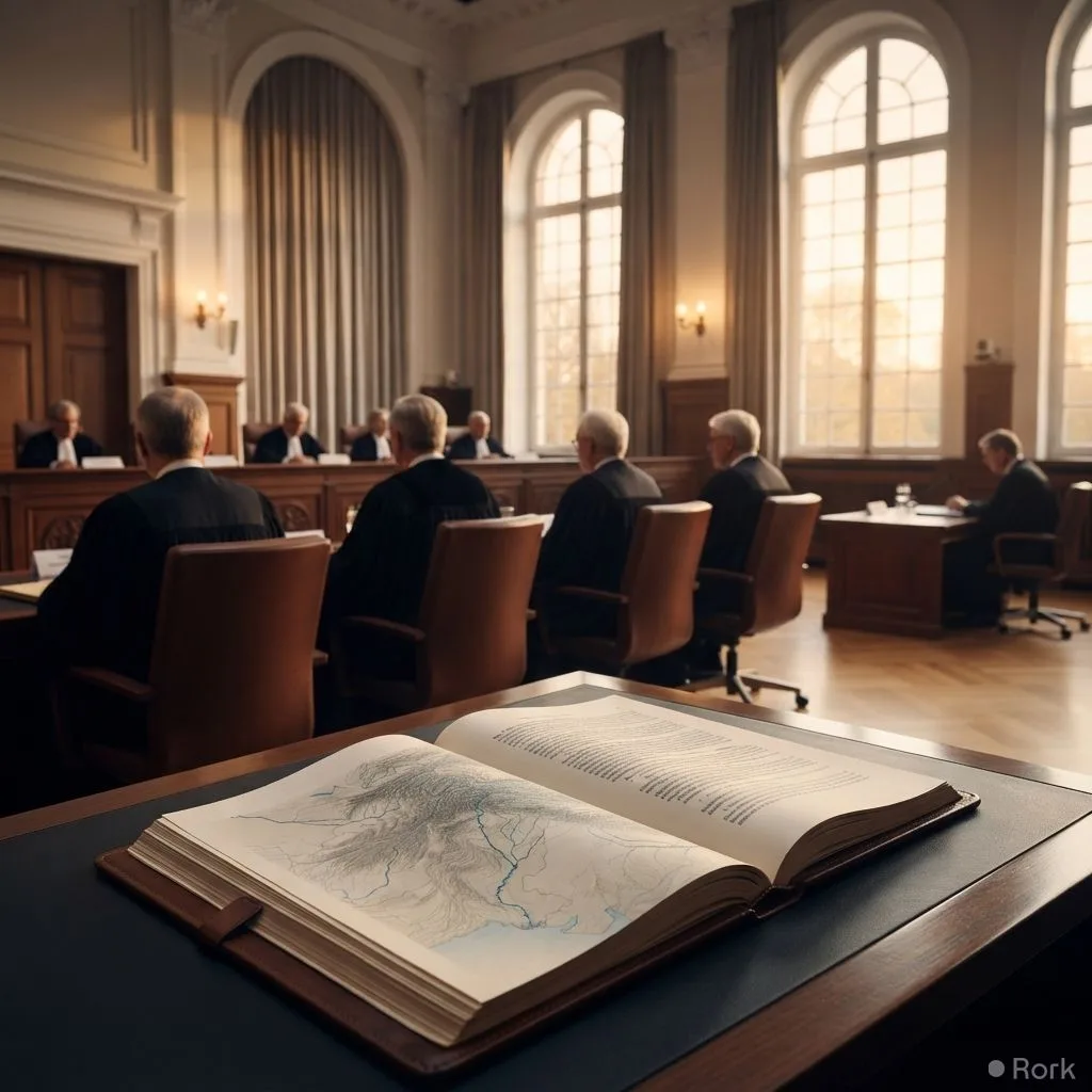 AI-generated illustration: Permanent Court of Arbitration Upholds Indus Waters Treaty, Bars India from New Water Projects