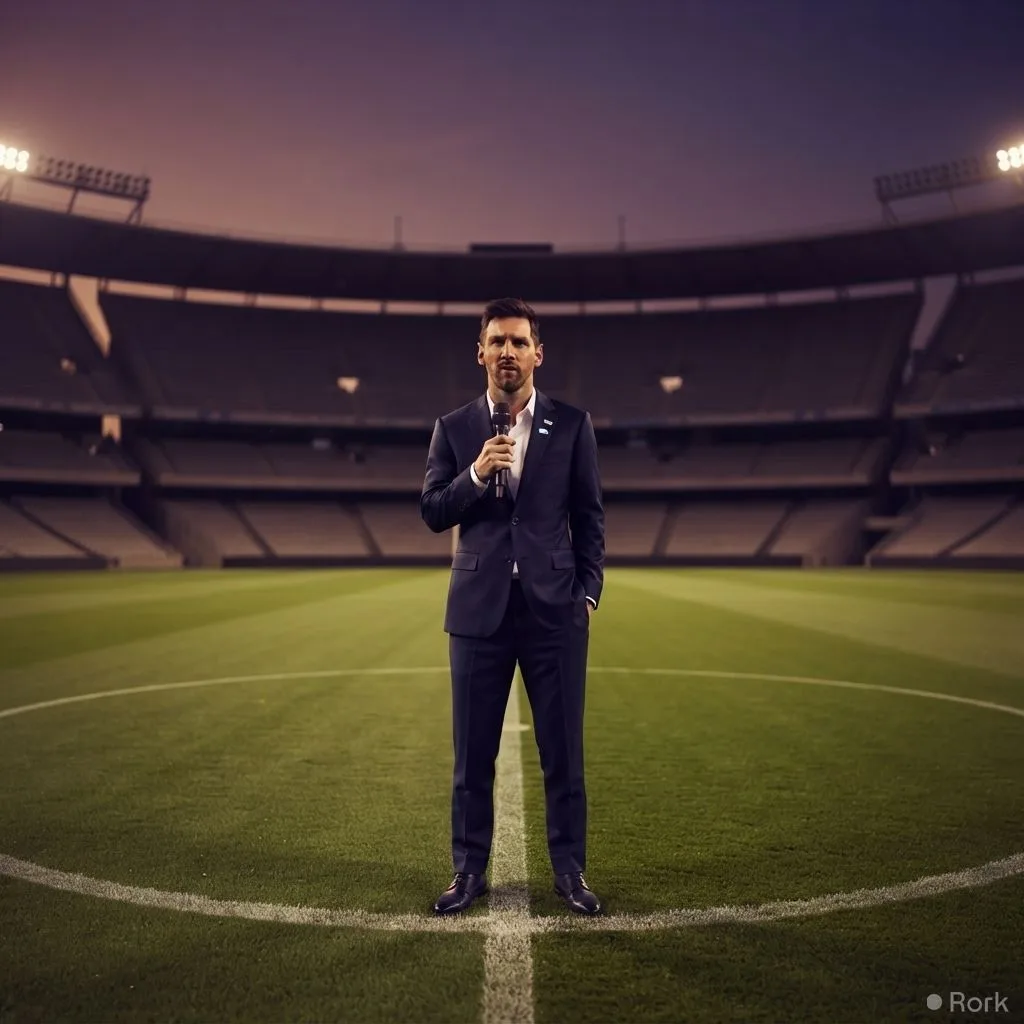 AI-generated illustration: Lionel Messi Announces His Retirement From International Football Effective Immediately