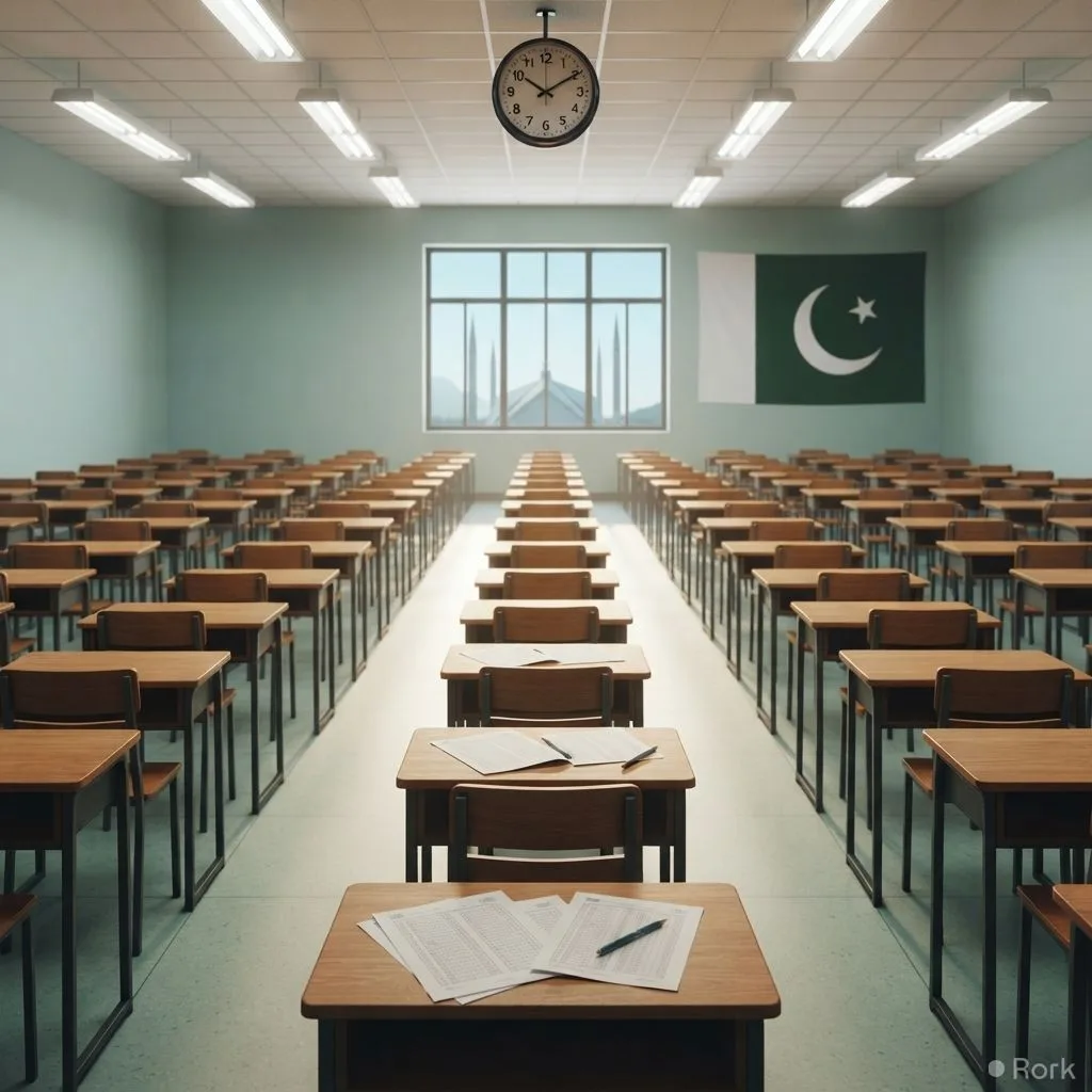 AI-generated illustration: Only 476 of 16,342 Aspirants Clear CSS 2026 Written Test, Pass Rate Falls to 2.74%