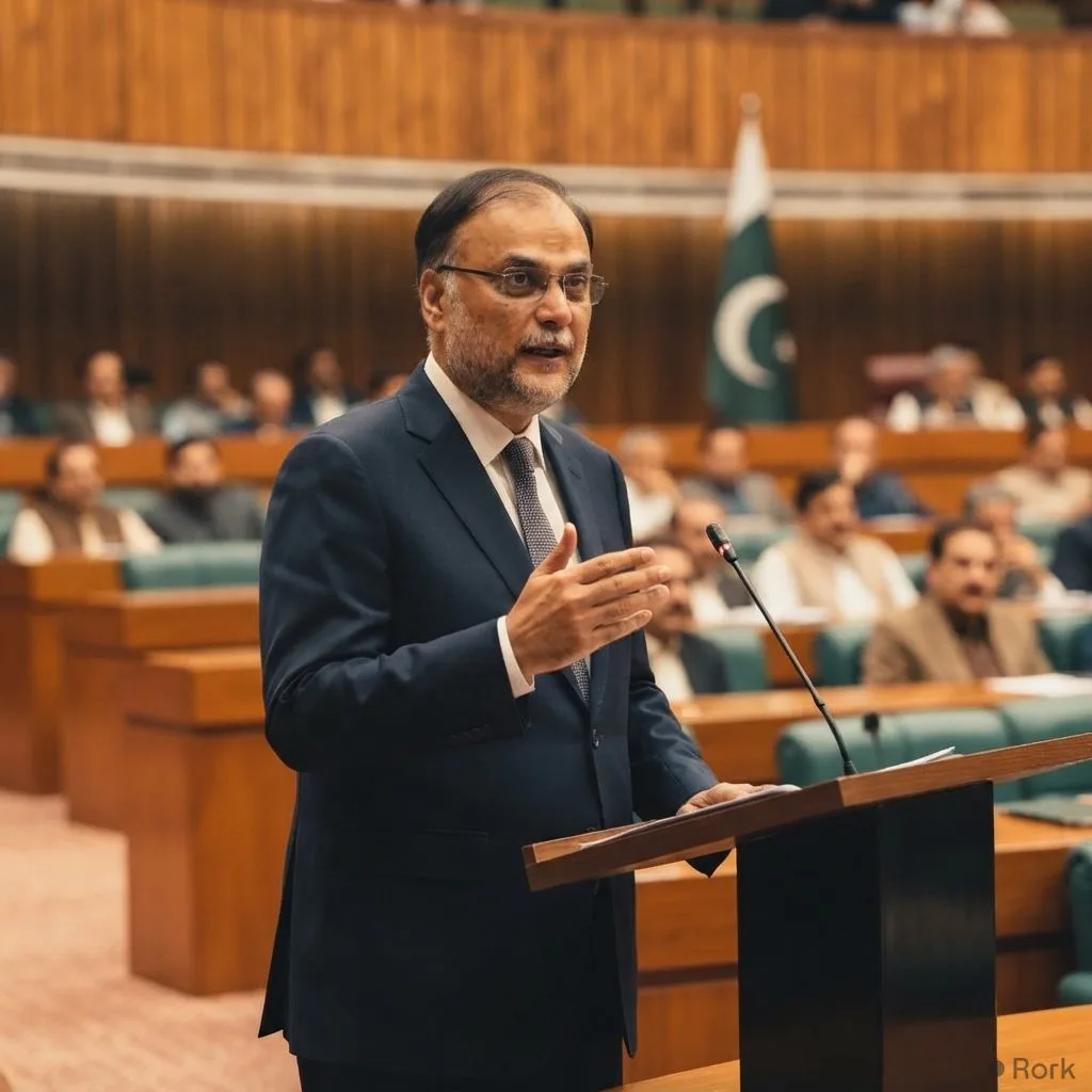 AI-generated illustration: Federal Minister Ahsan Iqbal Proposes 15 New Provinces to Improve Governance