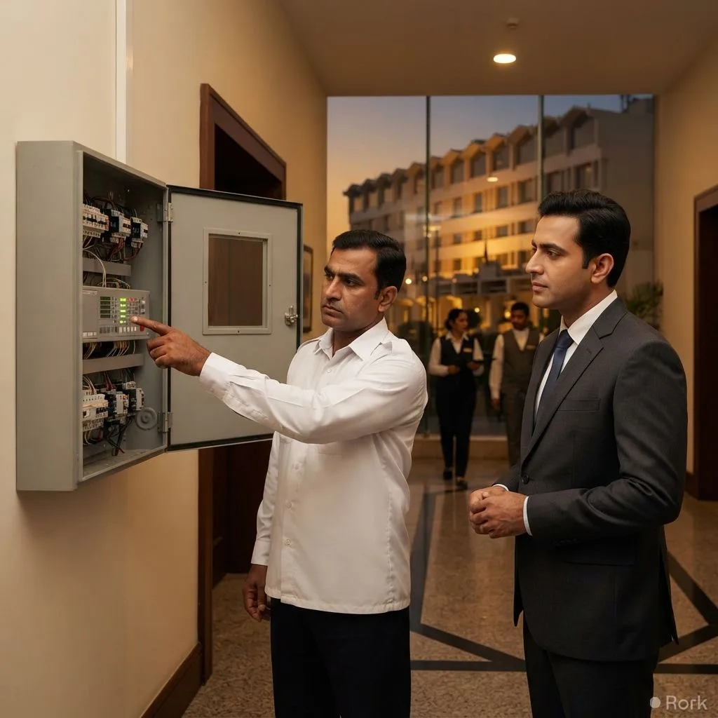 AI-generated illustration: CDA Issues Formal Notice to Islamabad Marriott Hotel Over Inadequate Fire Safety Measures