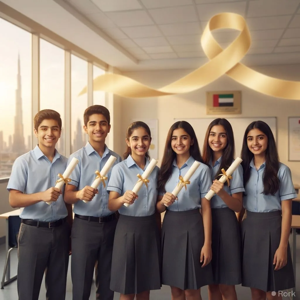 AI-generated illustration: UAE Launches Five‑Year Golden Residency for Top‑Performing School Students