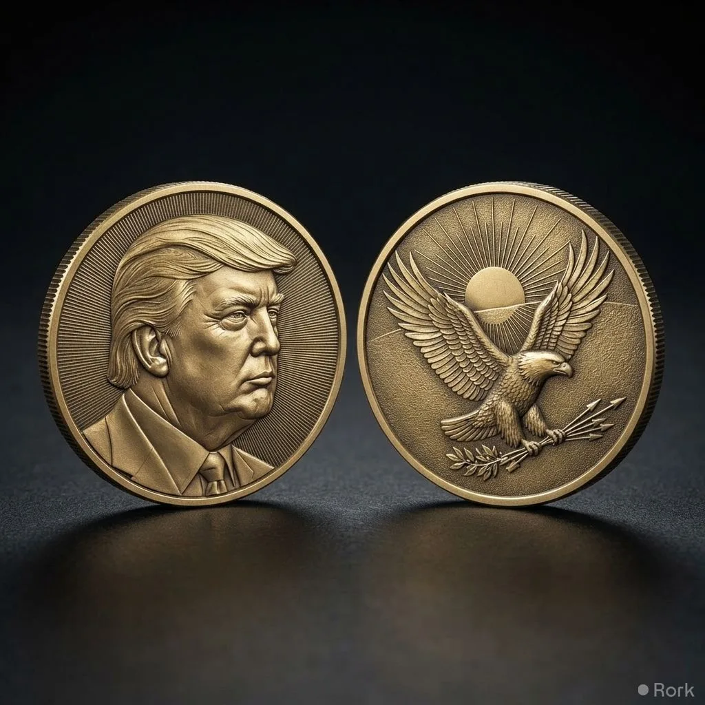 AI-generated illustration: U.S. Mint Issues $1 Donald Trump Coin to Mark America’s 250th Independence Anniversary
