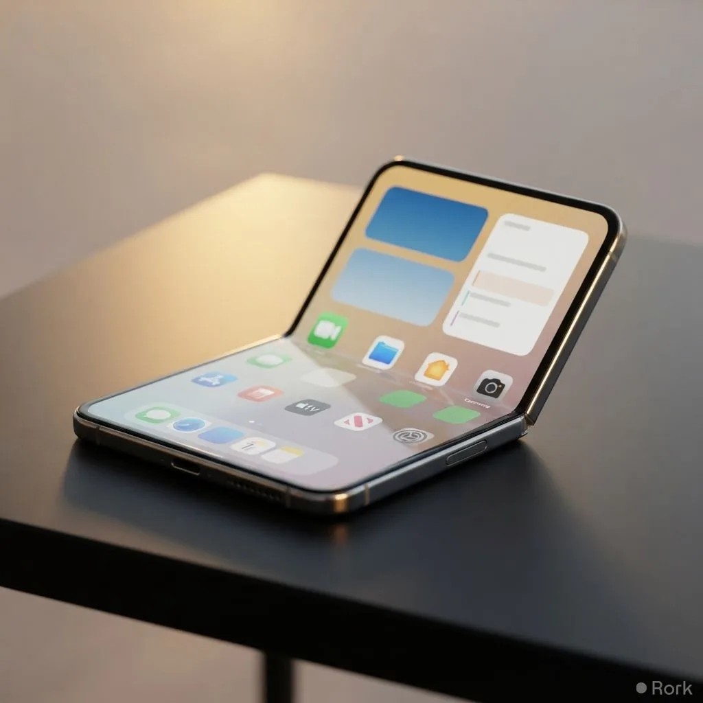 AI-generated illustration: Apple to Drop Face ID for Side Fingerprint Scanner on First Foldable iPhone Ultra