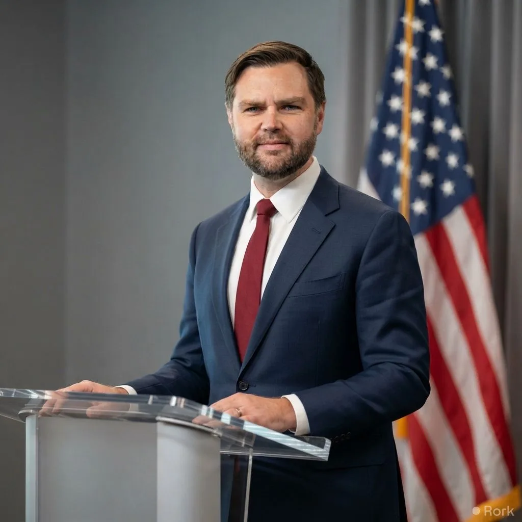 AI-generated illustration: US Vice President JD Vance says the US‑Iran clash is not a war despite renewed fighting