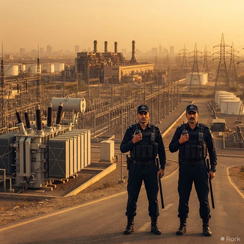 AI-generated illustration: Lawmakers warn proposed Wapda Security Force could arrest anyone within 1 km of its projects