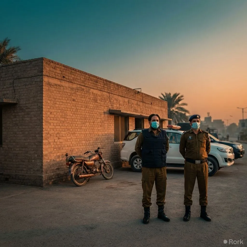 AI-generated illustration: Anti‑Corruption Squad Arrests Two Traffic Officers Including Sub‑Inspector in Hazro, Punjab Over Bribe Allegations