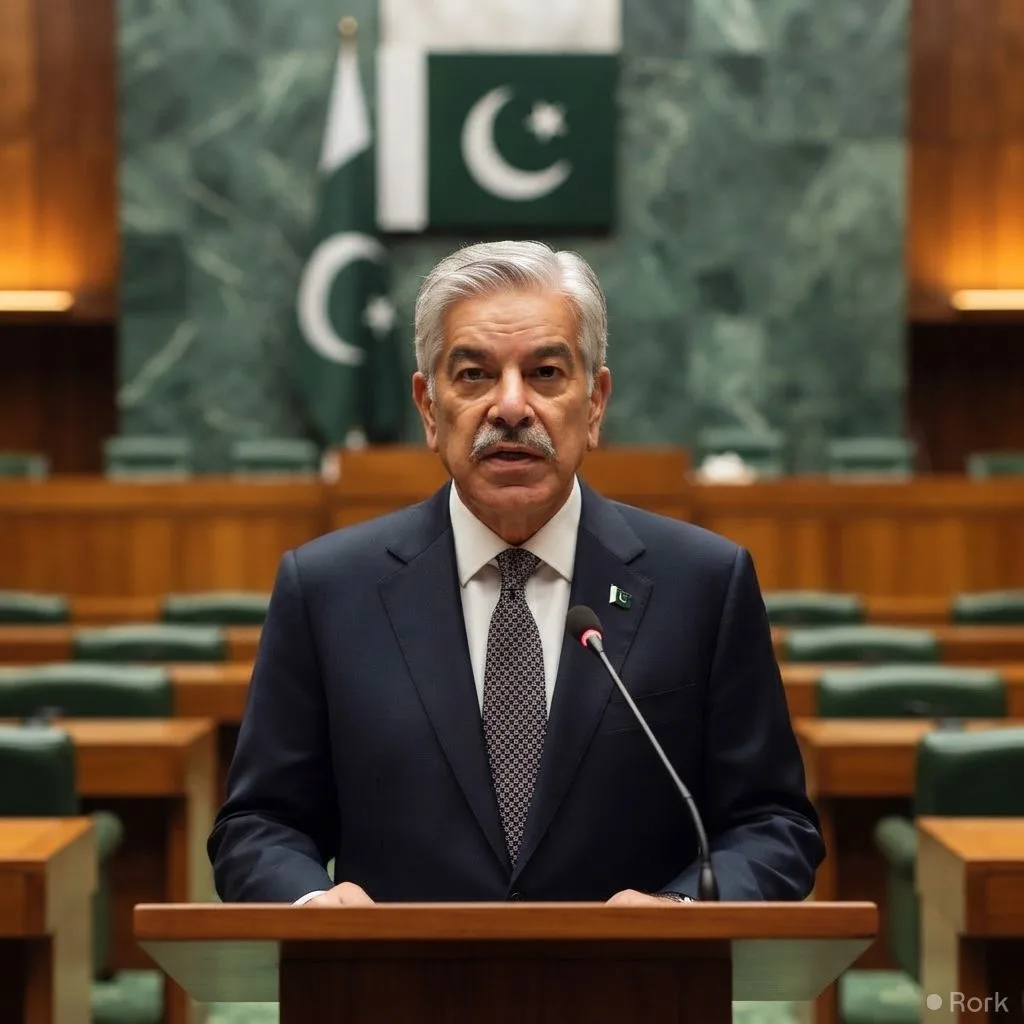 AI-generated illustration: Khawaja Asif accuses PPP of double standards for backing Saraiki province while opposing broader restructuring