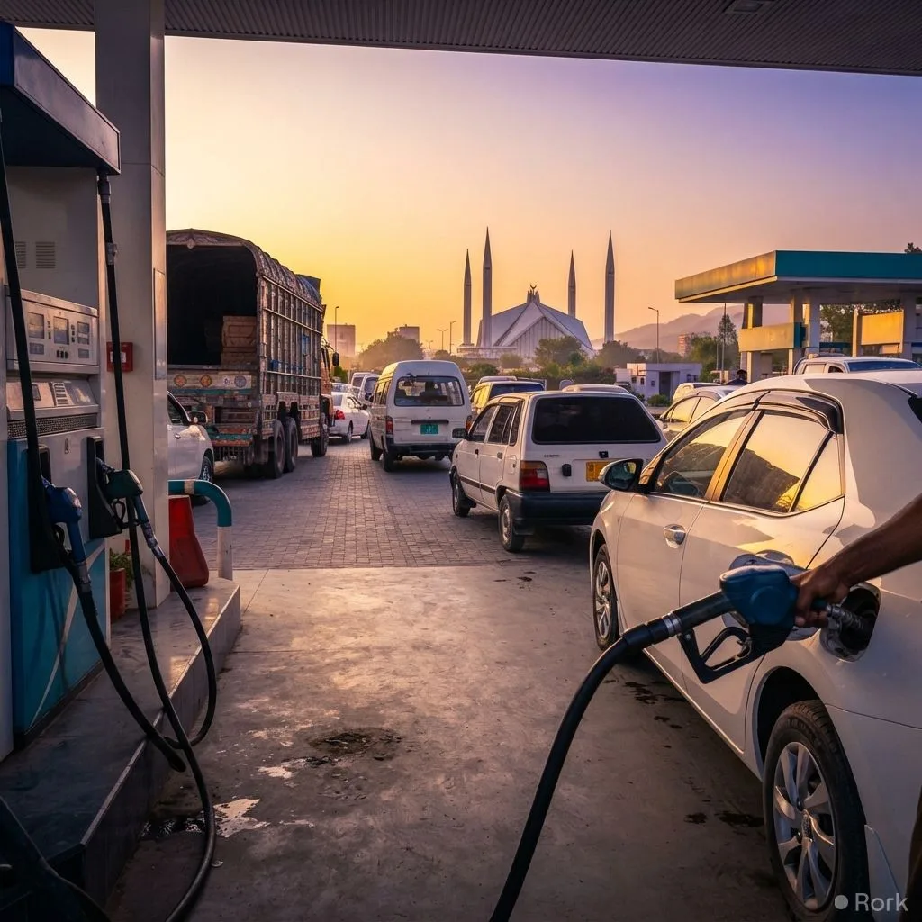 AI-generated illustration: Pakistani government proposes cutting diesel price by up to Rs 20 per litre