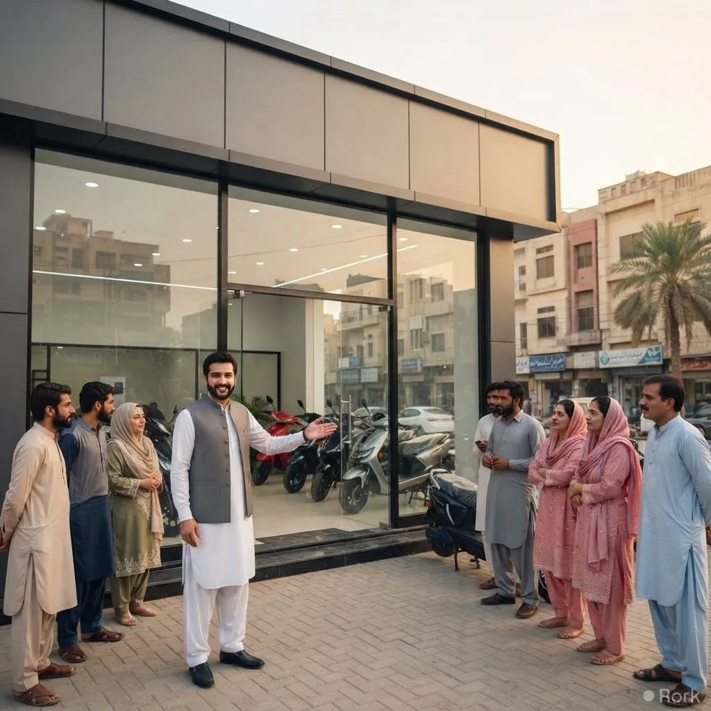 AI-generated illustration: OKLA Opens First Official Showroom in Sahiwal, Expanding Regional Presence