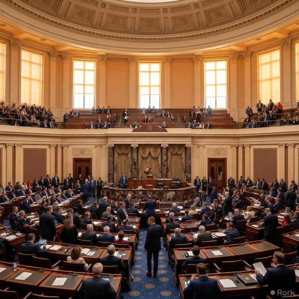AI-generated illustration: US House Passes Bill Targeting University Boycotts of Israel, 33 Democrats Support