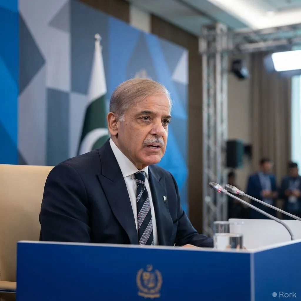 AI-generated illustration: PM Shehbaz praises PAF's courage and tactical brilliance in May 2025 Marka-e-Haq operation