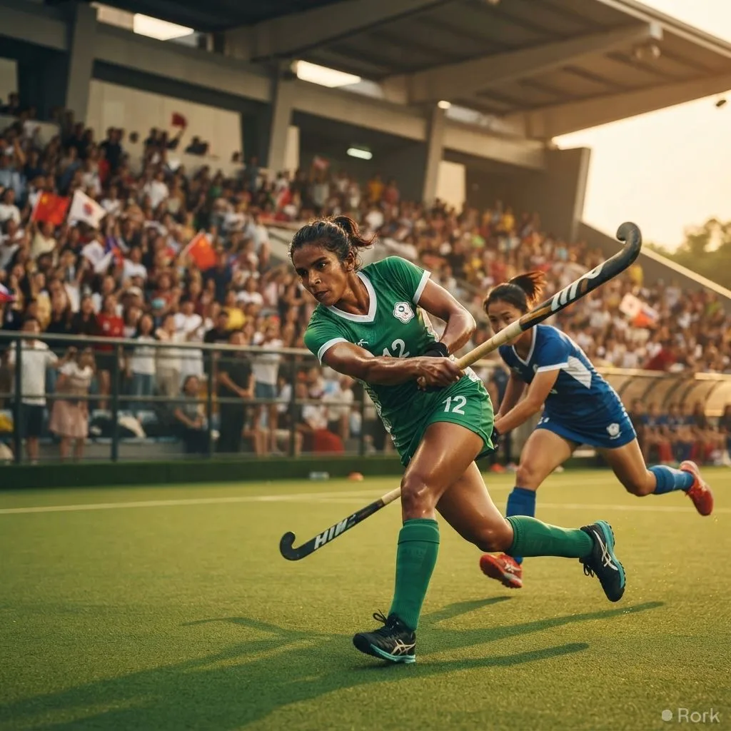 AI-generated illustration: Pakistan defeats Chinese Taipei 2-1 in Women’s Junior Asia Cup Challenger Pool