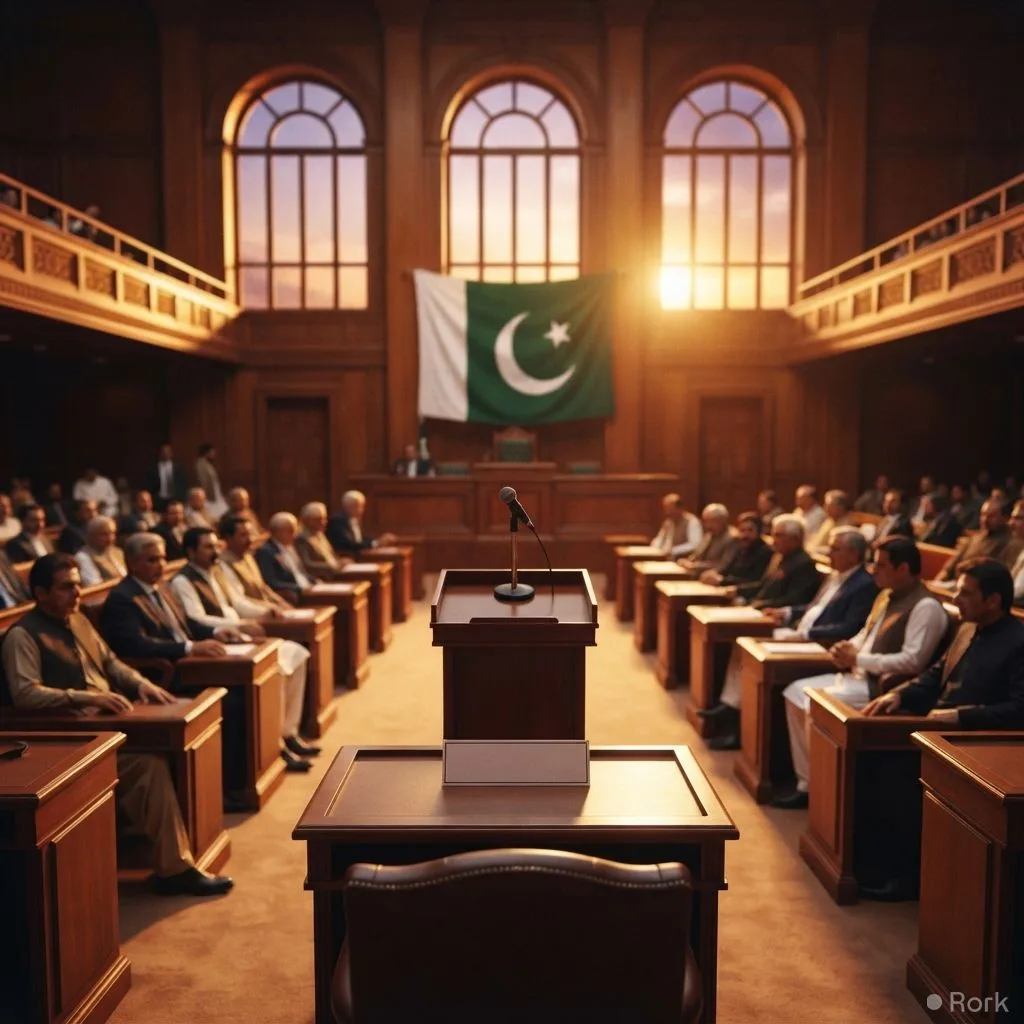 AI-generated illustration: Senators Question Hilal‑i‑Imtiaz Nomination of FBR Chairman Rashid Mahmood Langrial Amid Rs 1.1 trillion Corruption Alle