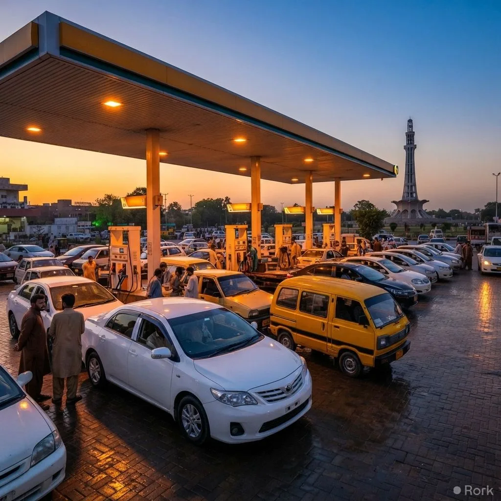 AI-generated illustration: Pakistan lifts petrol price to Rs358.77 per litre after a Rs12.90 increase