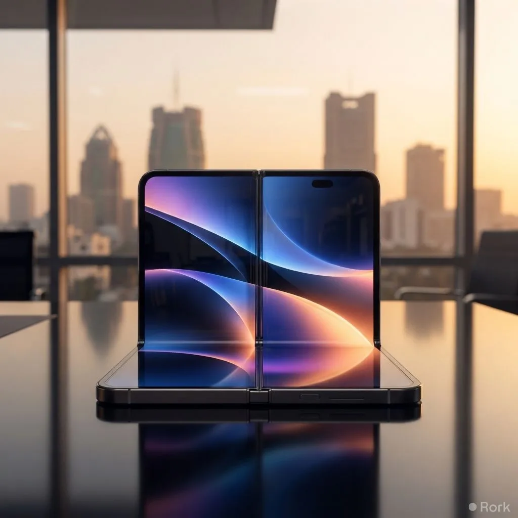 AI-generated illustration: Apple Announces iPhone Duo with 7.6‑inch Foldable Display, $1,999 Price, Launching October 2026