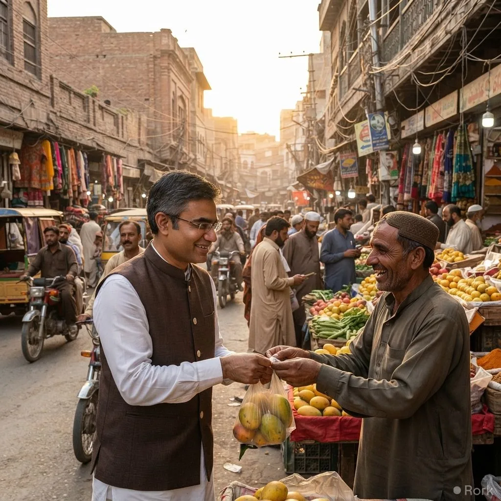 AI-generated illustration: Indian Visitor Declares Lahore Roads Superior to 90% of Indian Cities