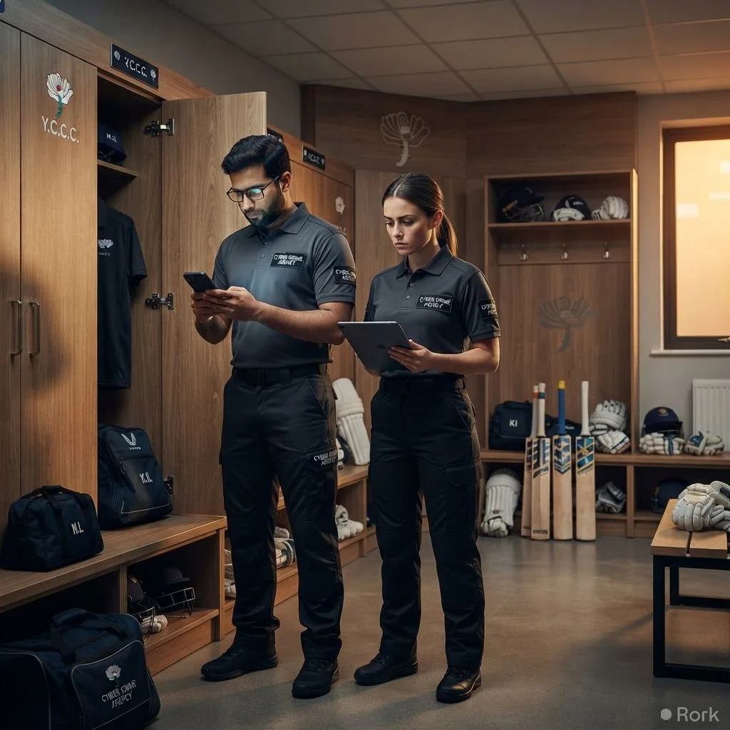 AI-generated illustration: NCCIA summons Imam-ul-Haq and Mohammad Rizwan to investigate dressing‑room leak and phone checks