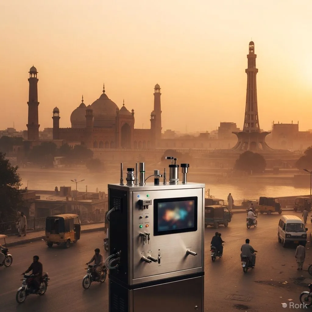 AI-generated illustration: Lahore Drops to 17th Globally, Beats Dubai with Moderate AQI of 89