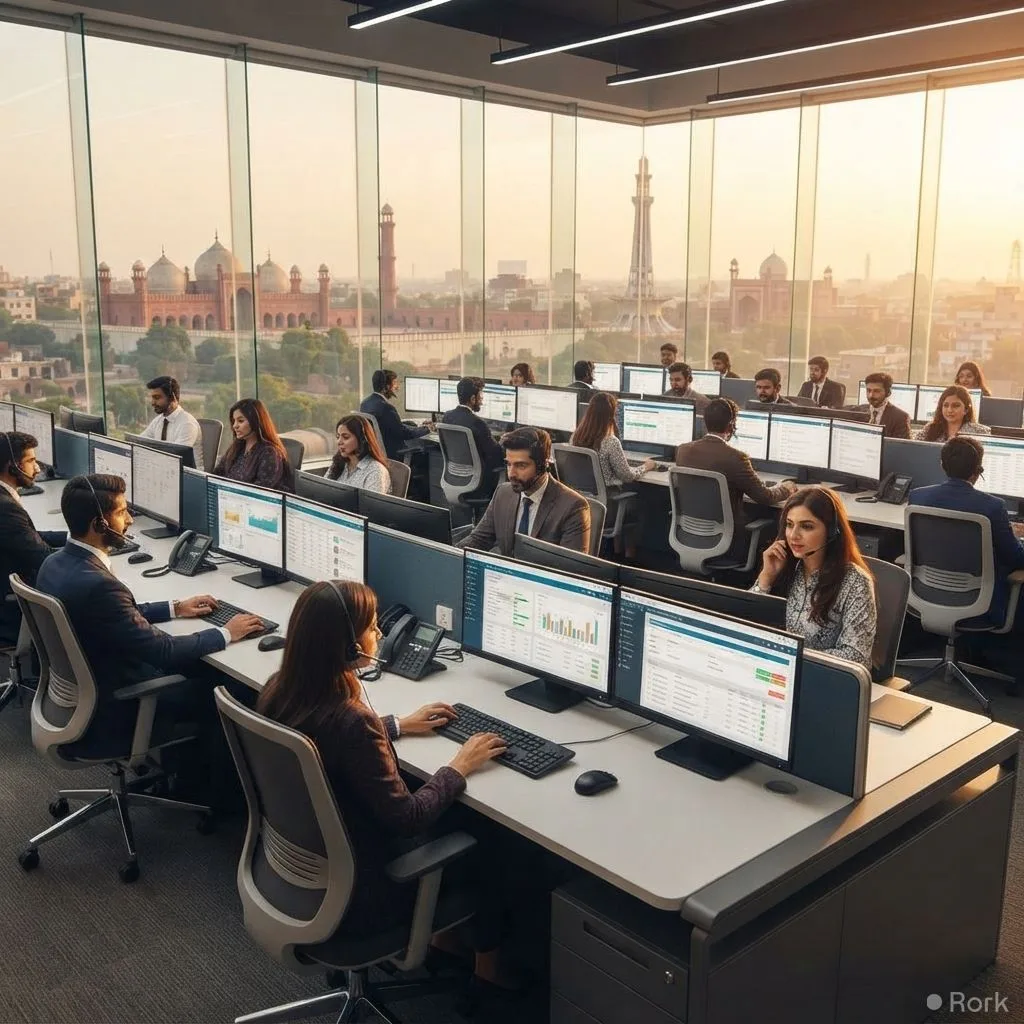 AI-generated illustration: PC Hospitality Launches Pakistan’s First 24/7 Multi‑Branded Central Reservation Centre in Lahore