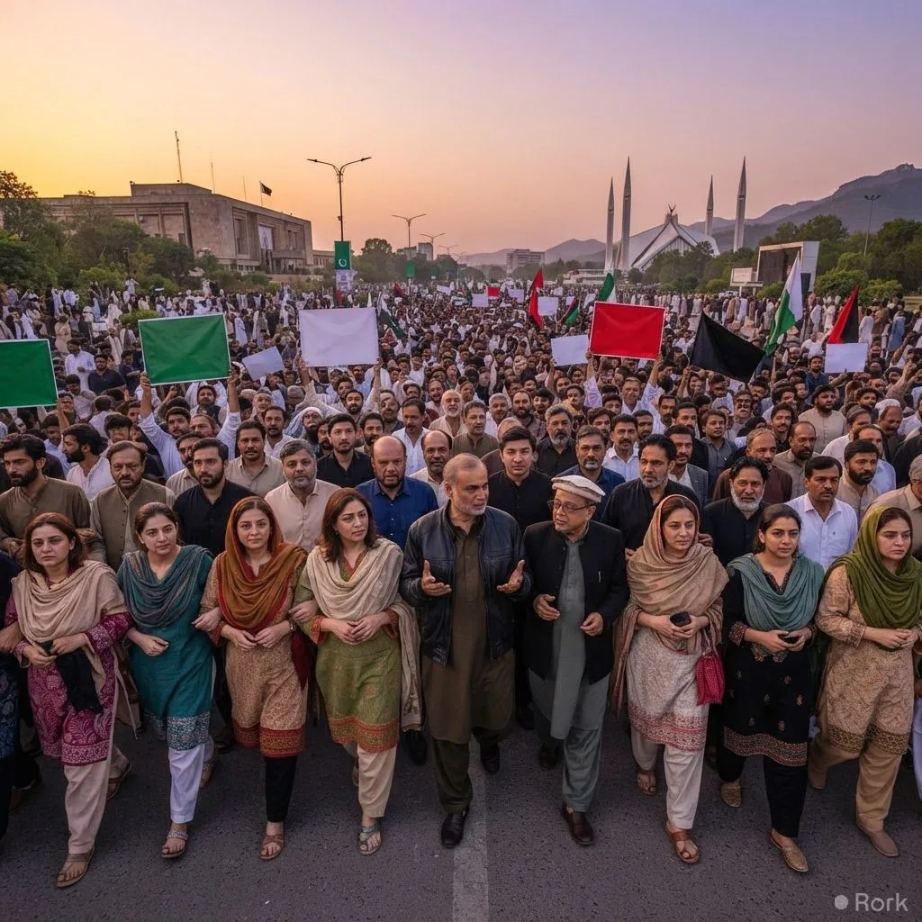 AI-generated illustration: Jamaat-e-Islami Schedules Massive Sept 20 Islamabad March, Vows Campaign to Oust Government