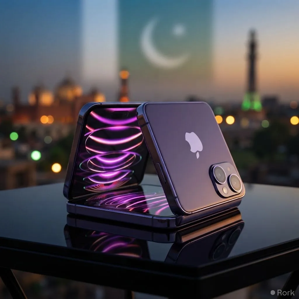 AI-generated illustration: Apple's 2TB Foldable iPhone Duo Priced Above Rs 1.1 Million in Pakistan