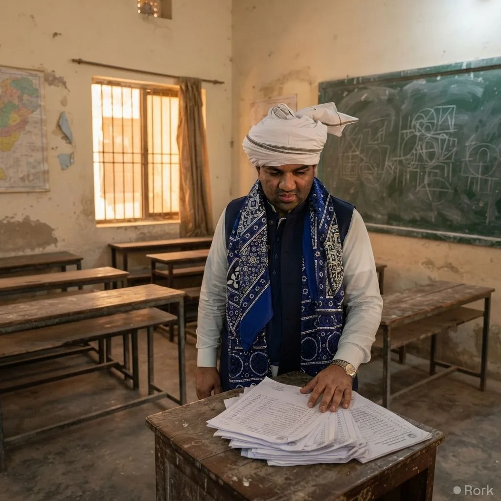 AI-generated illustration: Punjab Education Minister warns teachers in 2,200 schools with ≤20% pass rates will be dismissed