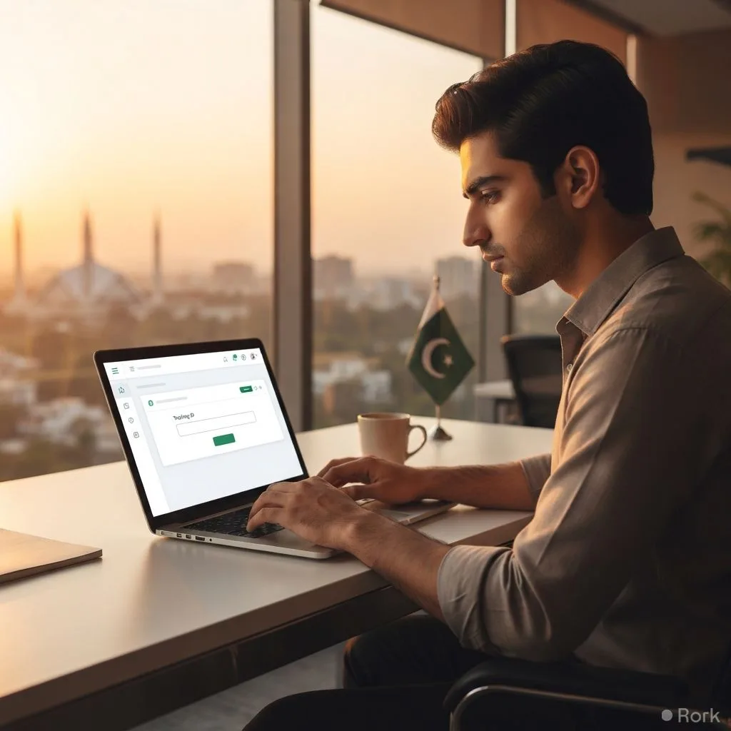 AI-generated illustration: PakID Launches 2026 Online Guide for Real-Time NADRA CNIC Tracking