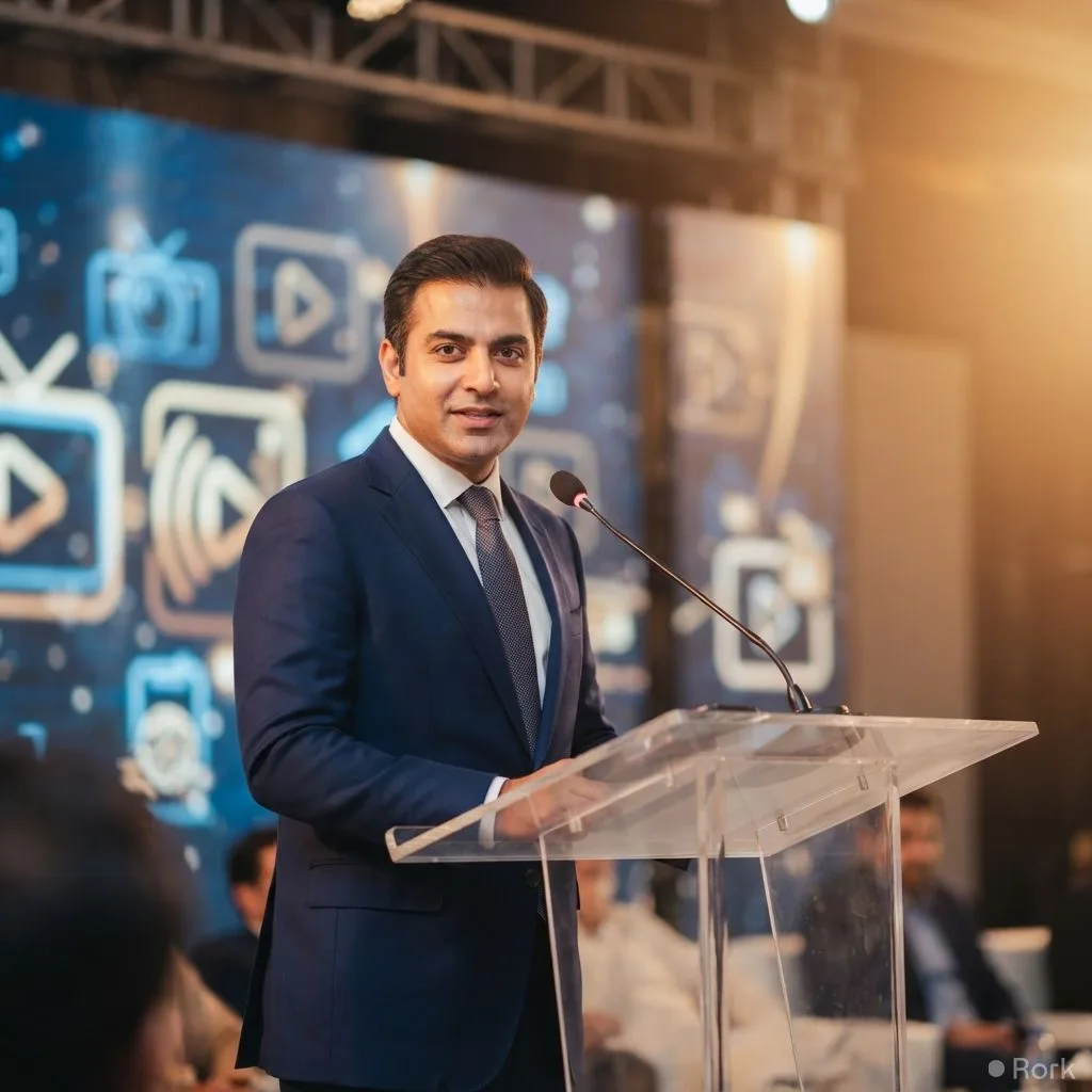 AI-generated illustration: Salman Iqbal launches ARY Plus to challenge Netflix and Indian OTT platforms in Pakistan