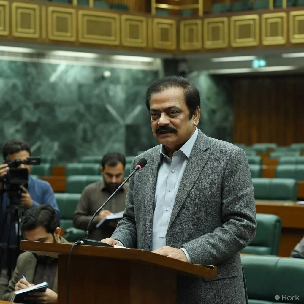 AI-generated illustration: Rana Sanaullah says any referendum on new provinces must first receive parliament approval