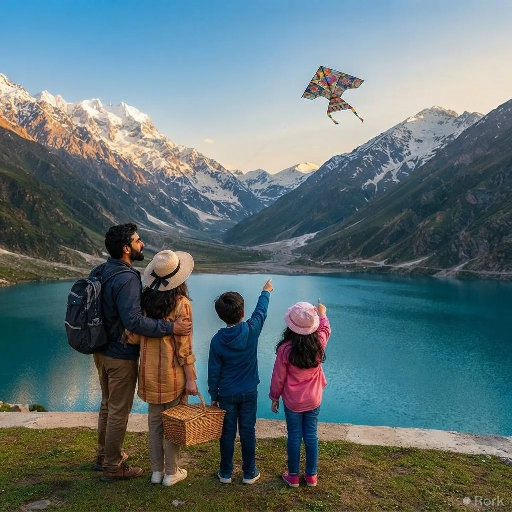 AI-generated illustration: Verified Pakistan lists 10 child‑friendly holiday spots across Pakistan for families, from Hunza to Murree