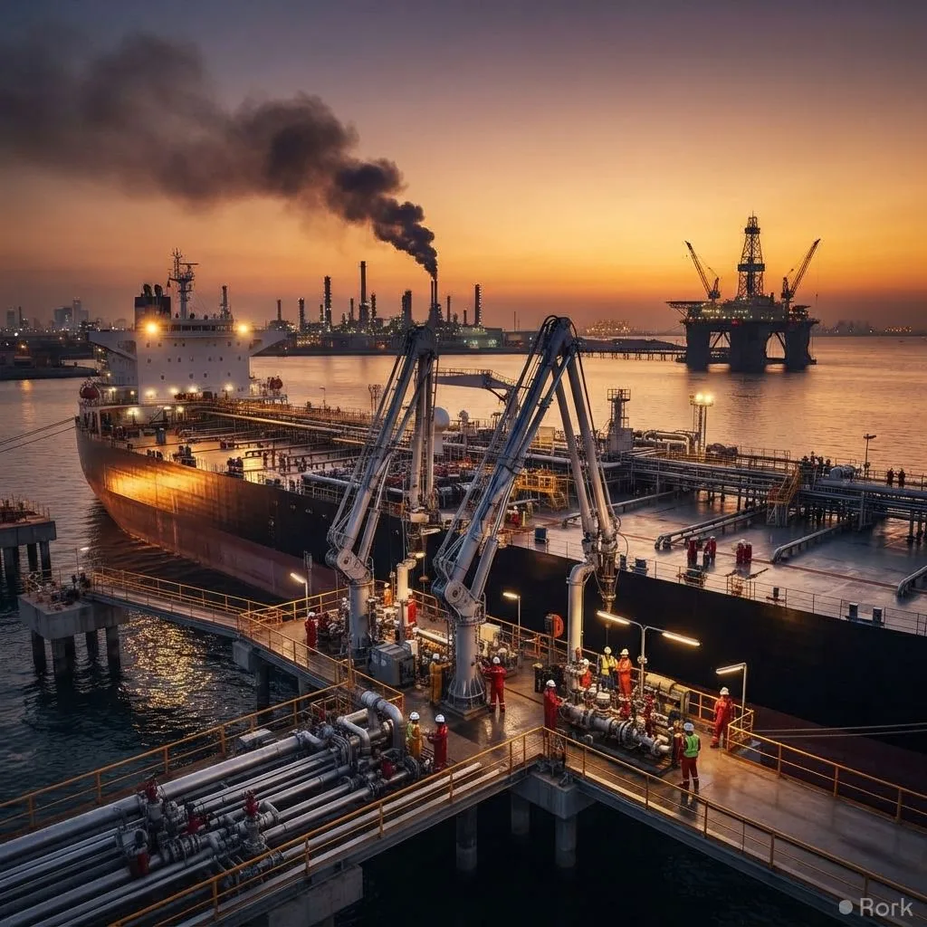 AI-generated illustration: Middle East tensions and OPEC output cuts lift global crude oil prices above $90 per barrel