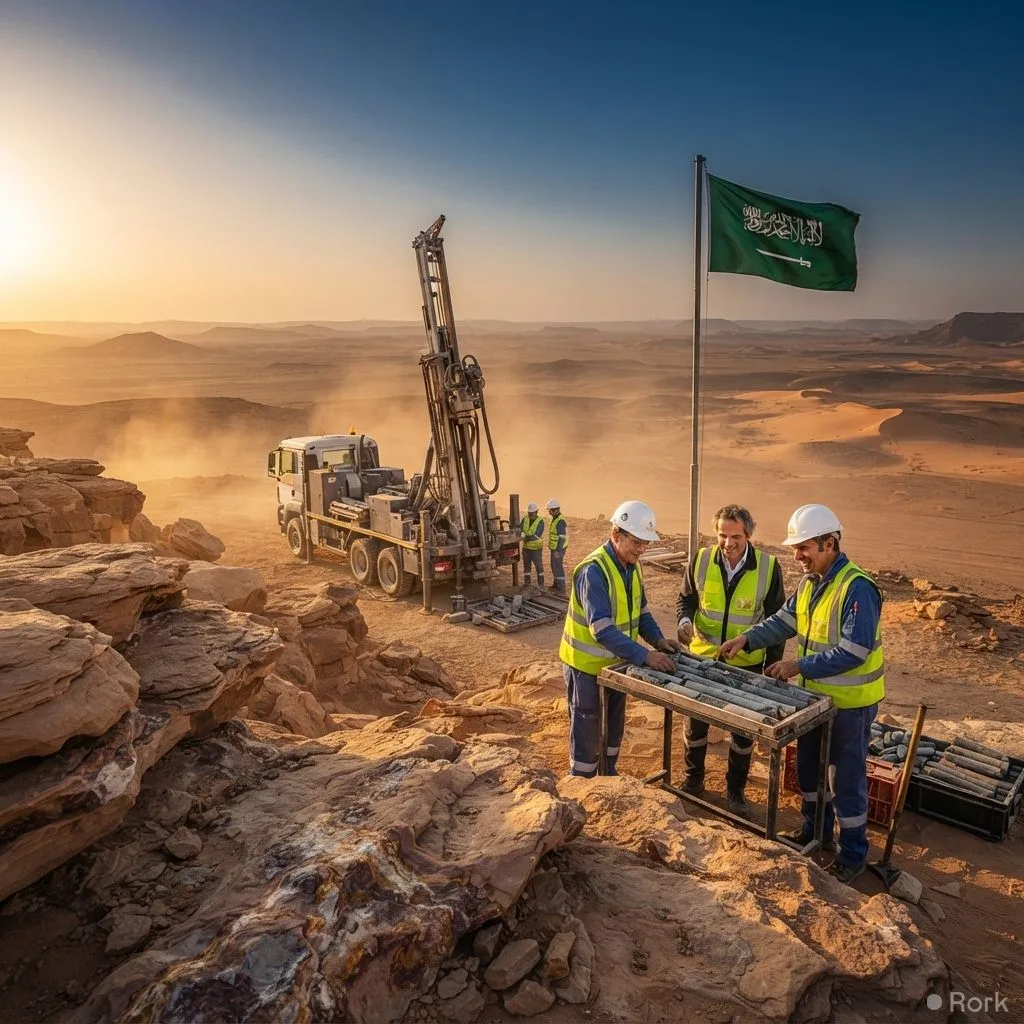 AI-generated illustration: Saudi Arabia announces discovery of 110 million tonnes of uranium ore in Madina region