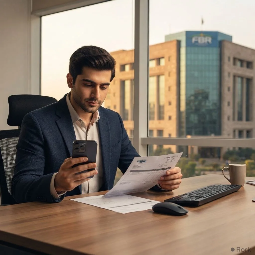 AI-generated illustration: FBR Allows Installment Payments for PTA Tax on Phones Valued Rs100k‑250k