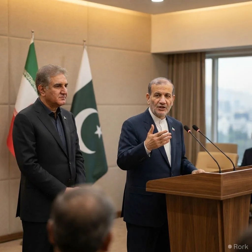 AI-generated illustration: Iranian President Pezeshkian says US pressure drives Muslim nations closer, strengthening Pakistan‑Iran trade