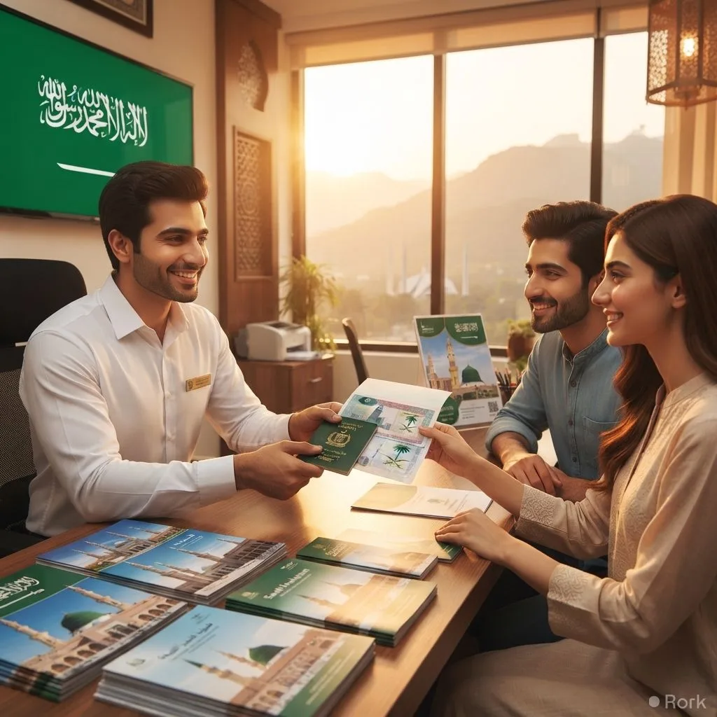 AI-generated illustration: Saudi Arabia Announces 2026 Tourist Visa Requirements and Fees for Pakistani Citizens
