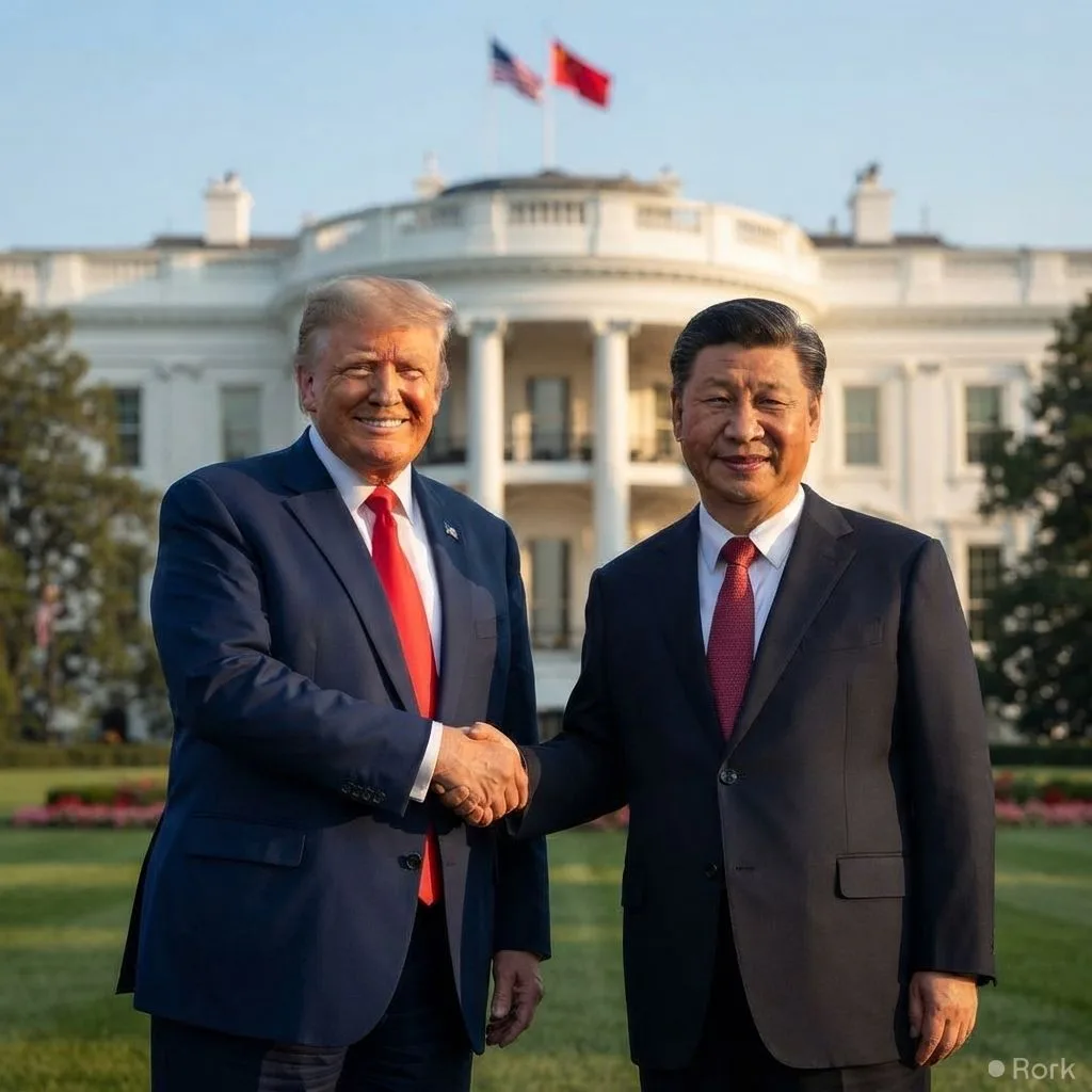 AI-generated illustration: US and China Extend 11‑Month Trade Truce During Trump‑Xi Meeting in Washington