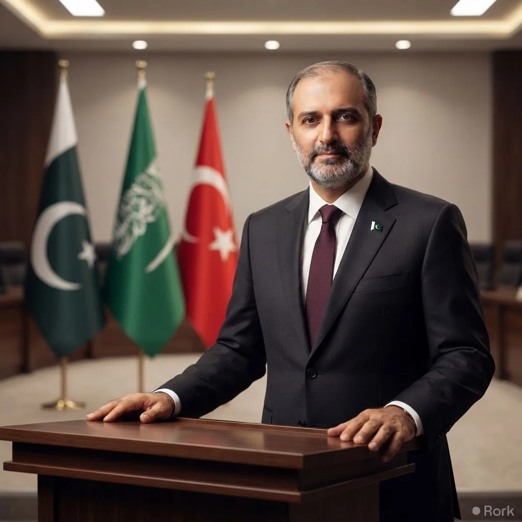 AI-generated illustration: Pakistan appoints Lt. Gen (R) Nauman Mahmood as first Secretary General of Makkah Defence Agreement