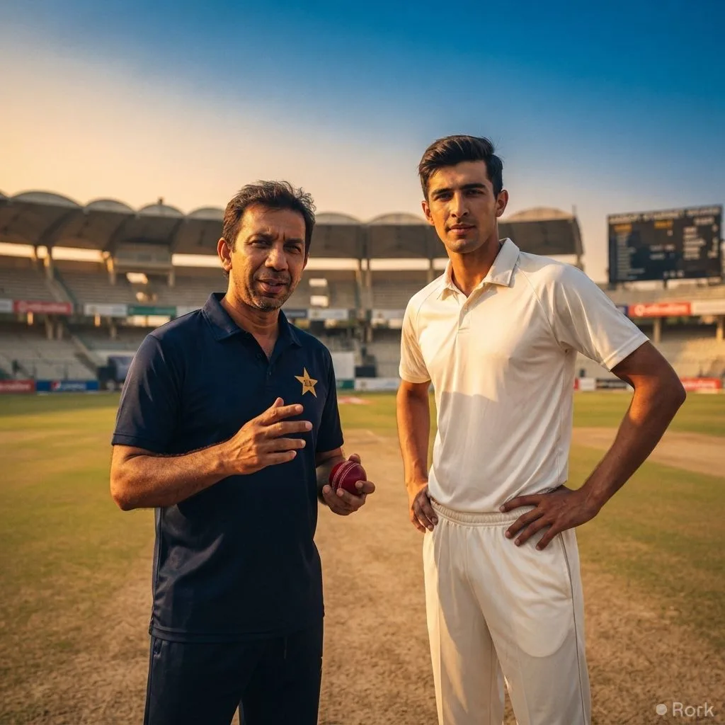 AI-generated illustration: PCB appoints new Bowling Coach for Pakistan Men’s National Cricket Team