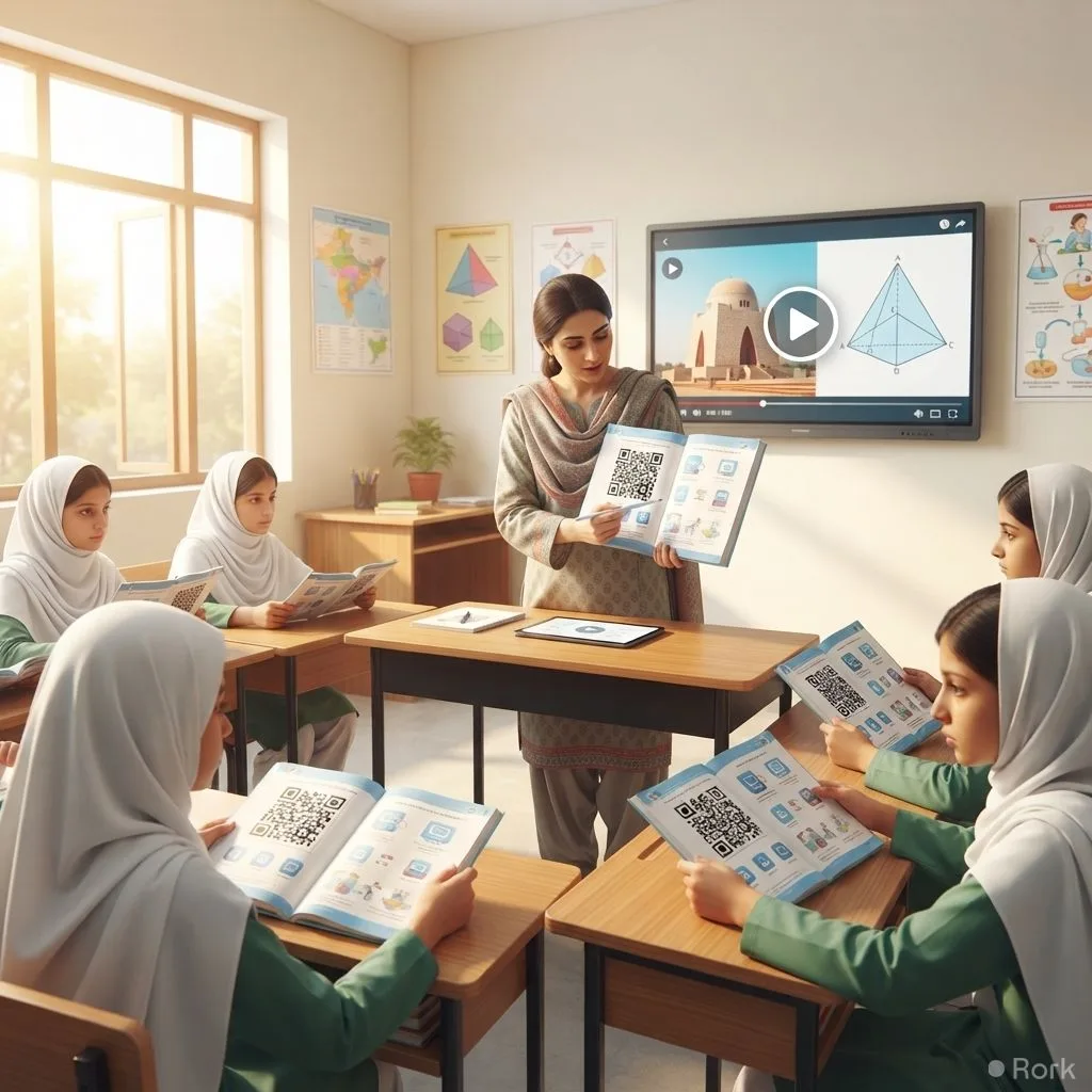 AI-generated illustration: Punjab to launch QR‑linked video lesson books for Montessori to Grade 5 starting April 2027