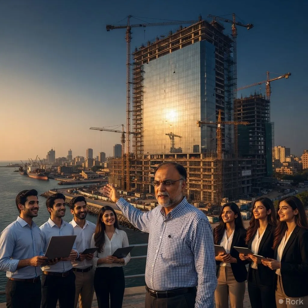 AI-generated illustration: Ahsan Iqbal Announces Karachi IT Park Will Generate $100 Million Revenue and Create 15,000 Jobs