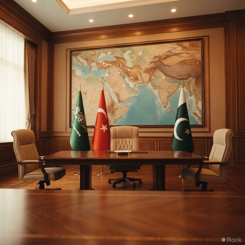 AI-generated illustration: Turkey’s Parliament Speaker Says Makkah Defence Pact May Soon Include Iran and Other Muslim Nations